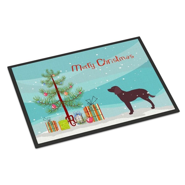 Carolines Treasures American Water Spaniel Merry Christmas Tree Indoor or Outdoor Mat, 24 x 36 BB2919JMAT - main